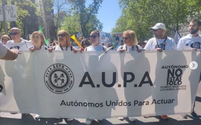Autónomos extremeños se unen a una marcha en Madrid para defender sus derechos